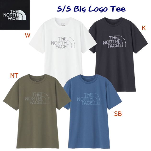 ノースフェイス/メンズウェア/Tシャツ 24春夏NEW ショートスリーブビッグロゴティー(メンズ/Tシャツ) NT32477(カラー:SB×サイズ:XLサイズ)