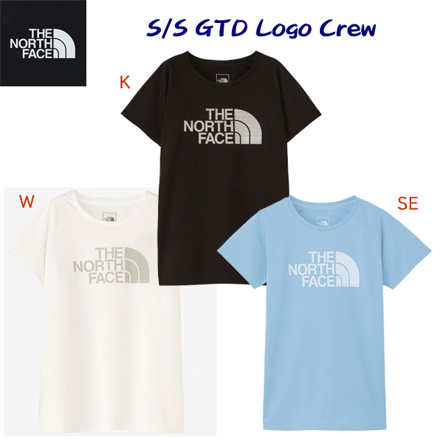 ノースフェイス/レディースウェア/Tシャツ 24春夏NEW ショートスリーブGTDロゴクルー(レディース/Tシャツ) NTW12376(カラー:K×サイズ:Lサイズ)