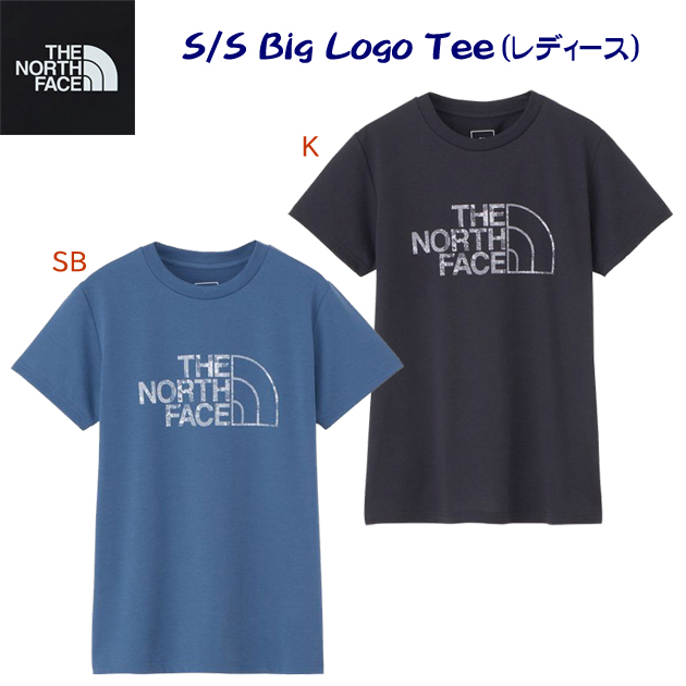 ノースフェイス/レディースウェア/Tシャツ 24春夏NEW ショートスリーブビッグロゴティー(レディース/Tシャツ) NTW32477(カラー:SB×サイズ:Mサイズ)