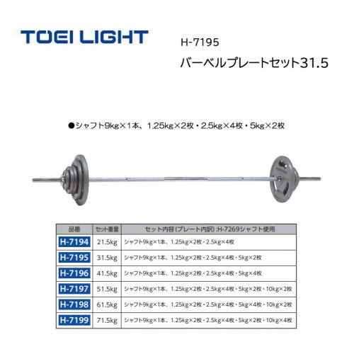 トーエイライト バーベルプレートセット31.5 H-7195
