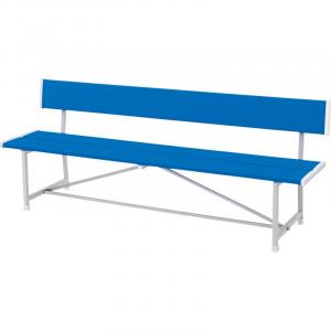 エバニュー 再生ABS樹脂ベンチ背付1800 EKA312
