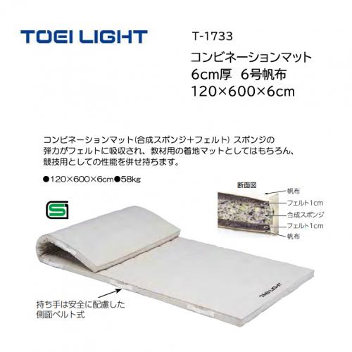 トーエイライト コンビネーションマット 6cm厚 6号帆布 120×600×6cm T-1733