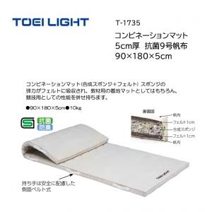 トーエイライト コンビネーションマット 5cm厚 抗菌9号帆布 90×180×5cm T-1735
