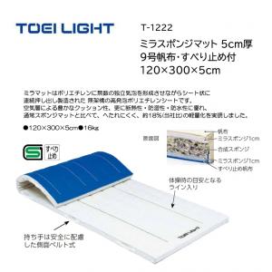 トーエイライト ミラスポンジマット 5cm厚 9号帆布・すべり止め付 120×300×5cm T-1222