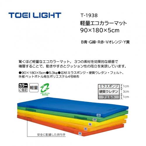 トーエイライト 軽量エコカラーマット 90×180×5cm T-1938