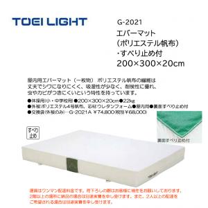 トーエイライト エバーマット(ポリエステル帆布)・すべり止め付 200×300×20cm G-2021