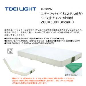 トーエイライト エバーマット(ポリエステル帆布)・二つ折り・すべり止め付 200×300×30cm(F) G-2026