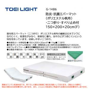 トーエイライト 防炎・抗菌エバーマット(ポリエステル帆布)・二つ折り・すべり止め付 150×200×20cm(F) G-1486