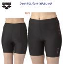 arena/アリーナ/レディース/ボトムス/スパッツ フィットネスパンツ/ミドルレッグ(レディース/水着) AS4FWF52W(カラー:BKSL×サイズ:Oサイズ)