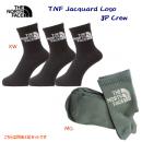 ザ・ノース・フェイス/ソックス/靴下 25春夏NEW TNFジャカードロゴ3Pクルー(ユニセックス/ソックス) NN82411(カラー:KW×サイズ:2527cm)