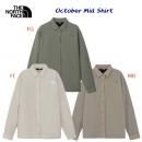 NEW THE NORTH FACE/ザ・ノース・フェイス/レディースウェア/シャツ/長袖シャツ オクトーバーミッドシャツ(レディース/長袖シャツ) NRW62502(カラー:FI×サイズ:Mサイズ)