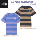 ノースフェイス/ジュニアウェア/Tシャツ 24春夏NEW ショートスリーブフィールドボーダーティー(ジュニア/Tシャツ) NTJ32321(カラー:UR×サイズ:110サイズ)