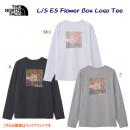 ザ・ノース・フェイス/レディースウェア/Tシャツ 25春夏NEW ロングスリーブイーエスフラワーボックスロゴティー(レディース/Tシャツ) NTW32582(カラー:K×サイズ:Mサイズ)
