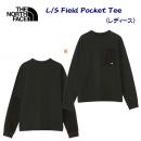 セール ザ・ノース・フェイス/レディースウェア/Tシャツ L/Sフィールドポケットティー(レディース/Tシャツ) NTW62330(カラー:K×サイズ:Mサイズ)