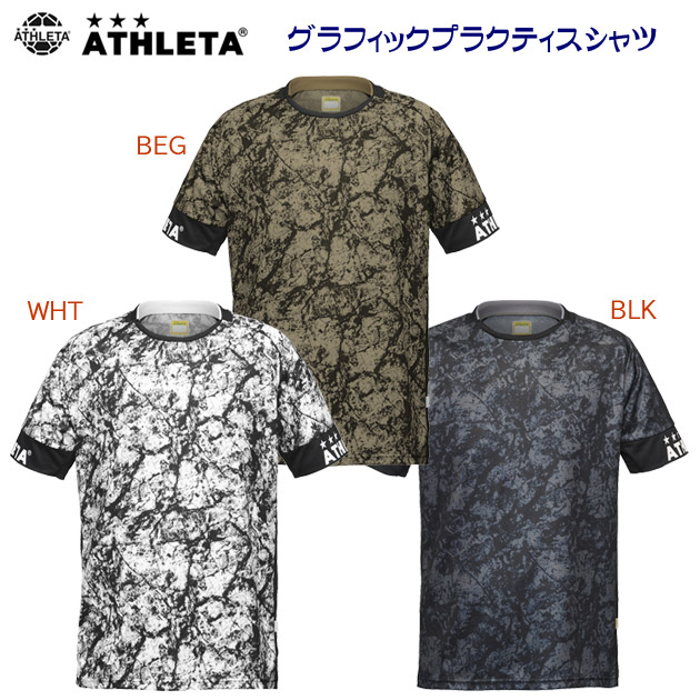 アスレタ/メンズウェア/プラシャツ NEW グラフィックプラクティスシャツ(メンズ/プラシャツ) 02423(カラー:WHT×サイズ:Mサイズ)