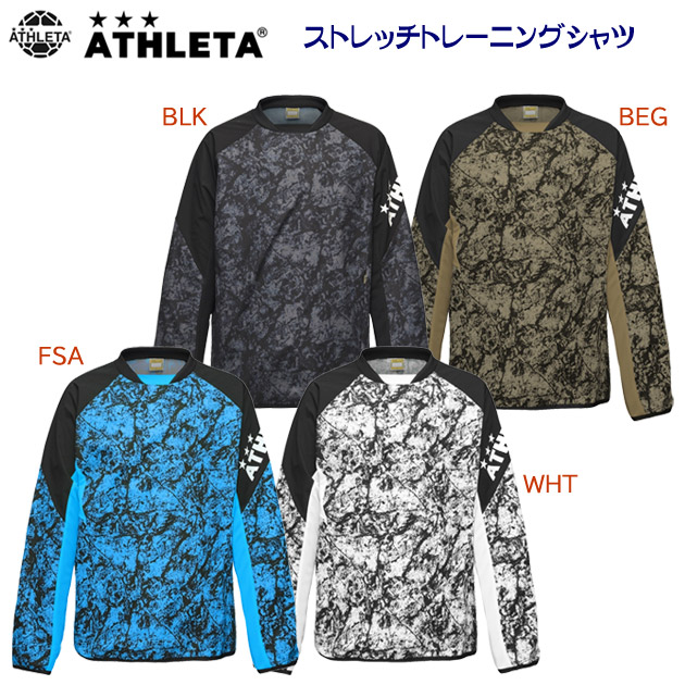 アスレタ/メンズウェア/ウインドブレーカー 25春夏NEW ストレッチトレーニングシャツ(メンズ/ウインドブレーカー) 04169(カラー:BLK×サイズ:Lサイズ)