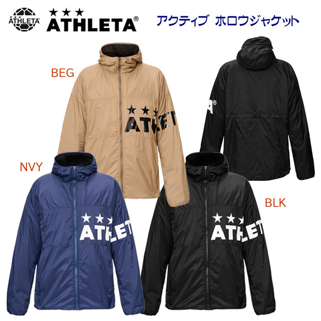NEW ATHLETA/アスレタ/メンズウェア/ウインドブレーカー アクティブホロウジャケット(メンズ/ウインドブレーカー) 04177(カラー:BLK×サイズ:Oサイズ)