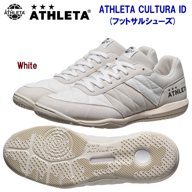 アスレタ/メンズシューズ/フットサルシューズ ATHLETA CULTURA ID(メンズ/フットサルシューズ) 11017 カラー:WHT (カラー:WHT×サイズ:26.0cm)