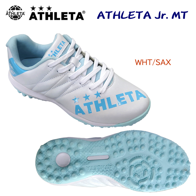 クリアランス アスレタ/ジュニアシューズ/サッカートレシュー/トレシュー ATHLETA Jr. MT(サッカートレシュー/ジュニア) 12011J カラー:WHT/SAX(カラー:WHTSAX×サイズ:23.0cm)