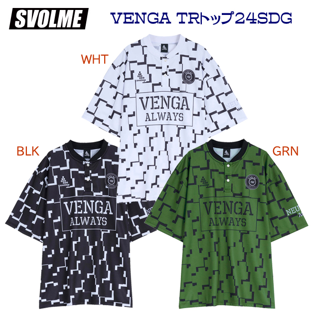 スボルメ/メンズウェア/プラシャツ/プラクティスシャツ 24春夏NEW VENGA TRトップ24SDG(メンズ/プラシャツ) 1241-23200(カラー:Black×サイズ:Mサイズ)
