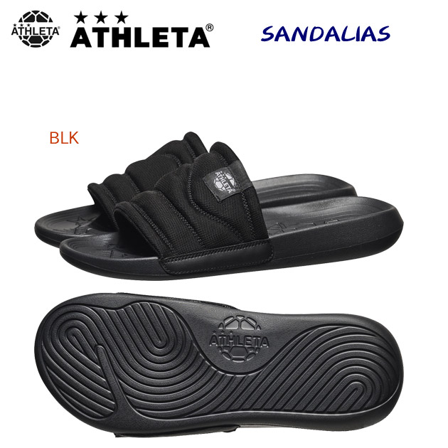 アスレタ/メンズシューズ/サンダル/スリッポンサンダル NEW SANDALIAS(メンズ/シャワーサンダル) 14003 カラー:BLK(カラー:BLK×サイズ:Oサイズ)