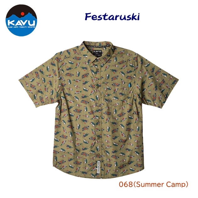 KAVU(カブー)/カブー/メンズウェア/シャツ/トレッキングシャツ 24春夏NEW フェスタルスキー(メンズ/シャツ) 19810300(カラー:SummerCamp×サイズ:Mサイズ)