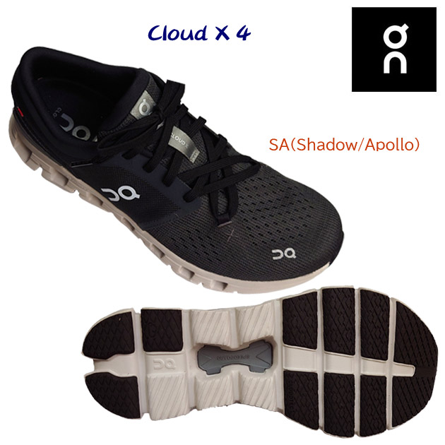 NEW on/オン/メンズシューズ/ランニングシューズ Cloud X 4(メンズ/ランニングシューズ) 3ME30043558 カラー:Shadow/Apollo(カラー:Shadow/Apollo×サイズ:26.5cm)