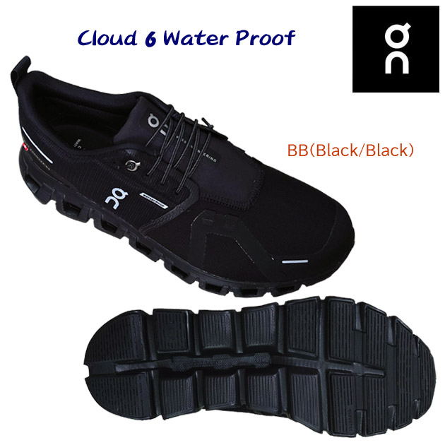 オン/メンズシューズ/ランニングシューズ NEW Cloud 6 WP(メンズ/ランニングシューズ) 3MF10061043 カラー:Black/Black(カラー:BlackBlack×サイズ:27.5cm)