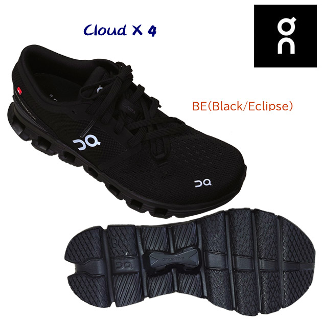 オン/レディースシューズ/ランニングシューズ NEW Cloud X 4(レディース/ランニングシューズ) 3WE30070106 カラー:BE(カラー:BlackEclipse×サイズ:23.5cm)