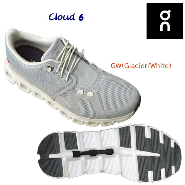 オン/レディースシューズ/ランニングシューズ 25春夏NEW Cloud 6(レディース/ランニングシューズ) 3WF10060070 カラー:GW(カラー:GlacierWhite×サイズ:25.0cm)