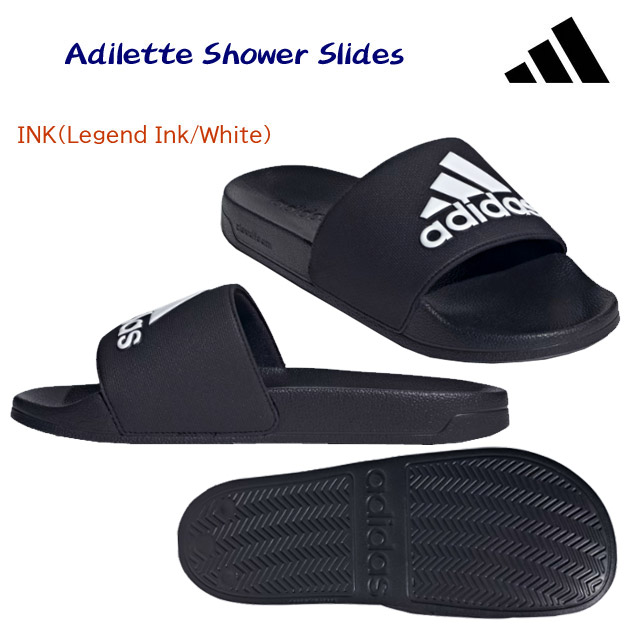 adidas/アディダス/サンダル/シャワーサンダル アディレッタシャワーサンダル(メンズ/シャワーサンダル) GZ3774(カラー:INK×サイズ:25.5cm)