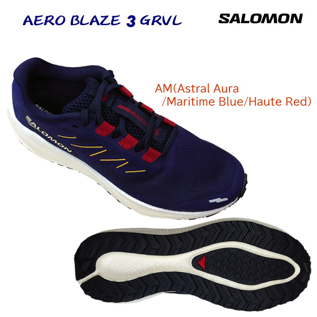 NEW salomon/サロモン/メンズシューズ/トレイルランニングシューズ AERO BLAZE 3 GRVL(メンズ/ランニングシューズ) L47915400 カラー:AM(カラー:AM×サイズ:26.0cm)