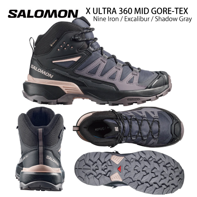NEW salomon サロモン レディースシューズ ゴアテックス ハイキングシューズ X ULTRA 360 MID GTX W(レディース ハイキングシューズ)  L49101500(カラー:NES×サイズ:23.0cm)