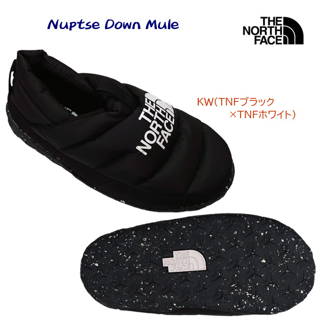 NEW THE NORTH FACE/ザ・ノース・フェイス/レディースシューズ/スニーカー ヌプシ ダウン ミュール(レディース/スニーカー) NFW02371 カラー:KW(カラー:KW×サイズ:25.0cm)
