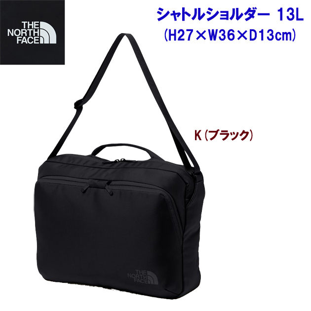 ノースフェイス/バッグ/ショルダーバッグ 23春夏NEW シャトルショルダー(ショルダーバッグ) NM82334(カラー:K×サイズ:13L)