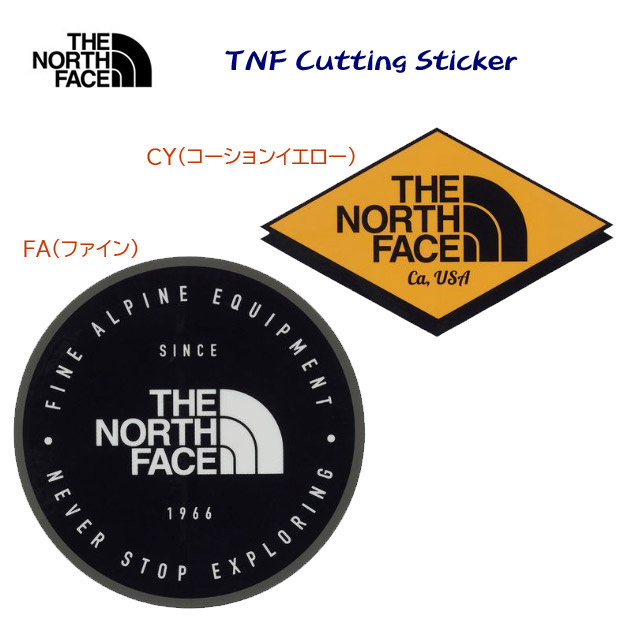 NEW THE NORTH FACE/ザ・ノース・フェイス/ステッカー/シール TNFプリントステッカー NN32514(カラー:CY×サイズ:Fサイズ)