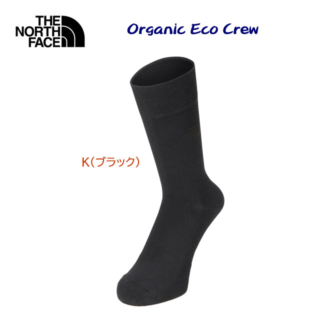 ザ・ノース・フェイス/靴下/ソックス オーガニック エコ クルー(ユニセックス:ソックス) NN82075(カラー:K×サイズ:2729cm)