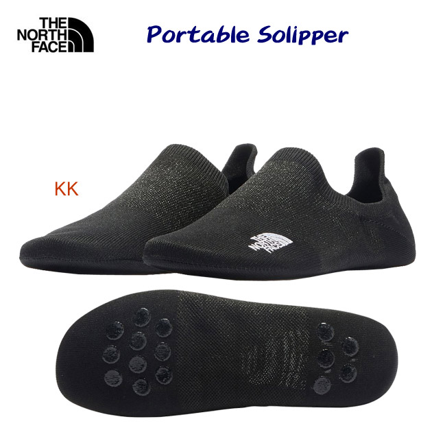 ザ・ノース・フェイス/ソックス/ルームソックス 25春夏NEW ポータブルソリッパー(ユニセックス/ソックス) NN82370 カラー:KK(カラー:KK×サイズ:2526cm)