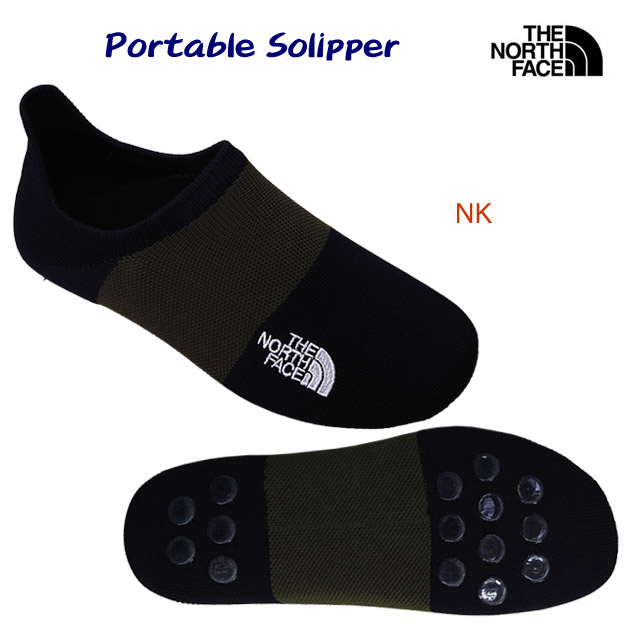 ザ・ノース・フェイス/ソックス/ルームソックス 25春夏NEW ポータブルソリッパー(ユニセックス/ソックス) NN82370 カラー:NK(カラー:NK×サイズ:2324cm)