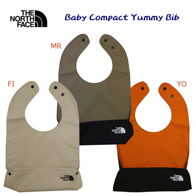 NEW THE NORTH FACE/ザ・ノース・フェイス/ベビーエプロン ベビー コンパクト ヤミー ビブ(ベビー/エプロン) NNB22512(カラー:YO×サイズ:Fサイズ)