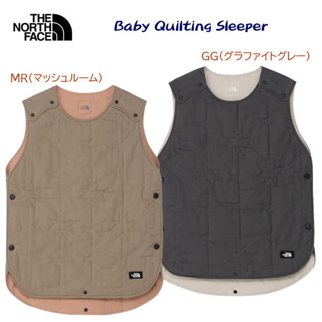 NEW THE NORTH FACE ザ・ノース・フェイス ベビーウェア スリーパー キルティングスリーパー NNB72515(カラー:GG×サイズ:BF)