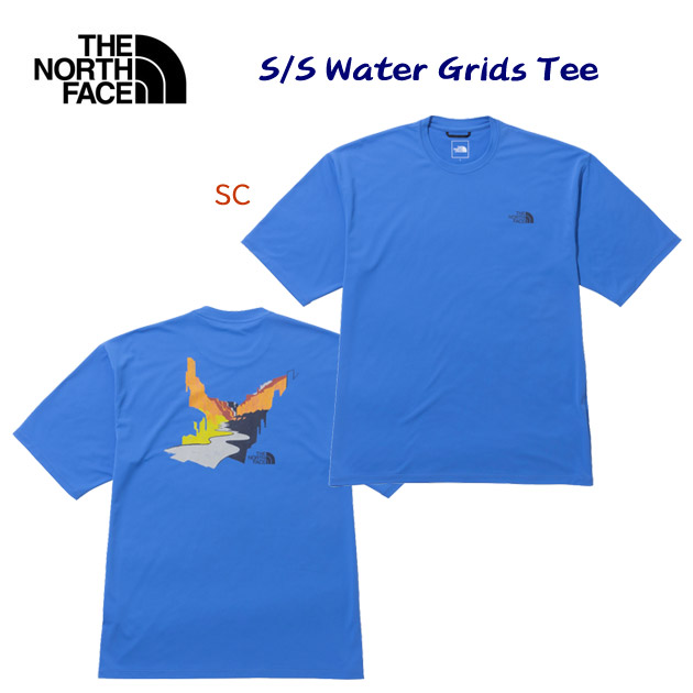ザ・ノース・フェイス/メンズウェア/Tシャツ S/Sウォーターグリッズティー(メンズ/Tシャツ) NT12332(カラー:SC×サイズ:Mサイズ)