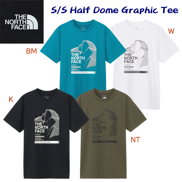 ノースフェイス/メンズウェア/Tシャツ 24春夏NEW S/Sハーフドームグラフィックティー(メンズ/Tシャツ) NT32484(カラー:W×サイズ:Mサイズ)