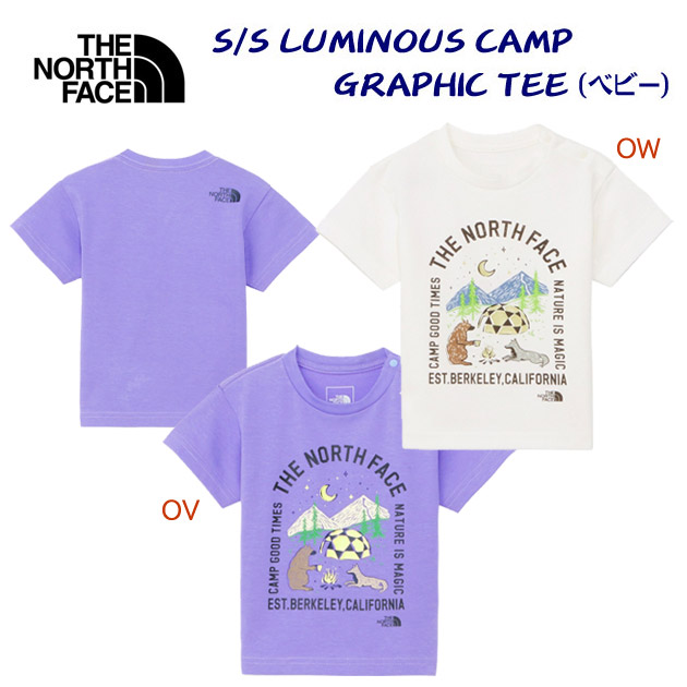 ザ・ノース・フェイス/ベビーウェア/ベビーTシャツ/Tシャツ S/Sルミナスキャンプグラフィックティー(ベビー/Tシャツ) NTB32472(カラー:OW×サイズ:90サイズ)