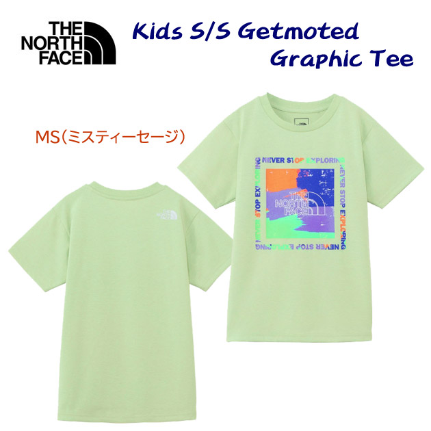 ノースフェイス/ジュニアウェア/キッズTシャツ/Tシャツ 24春夏NEW ショートスリーブゲットモテッドグラフィックティー(ジュニア/Tシャツ) NTJ32473(カラー:W×サイズ:120サイズ)