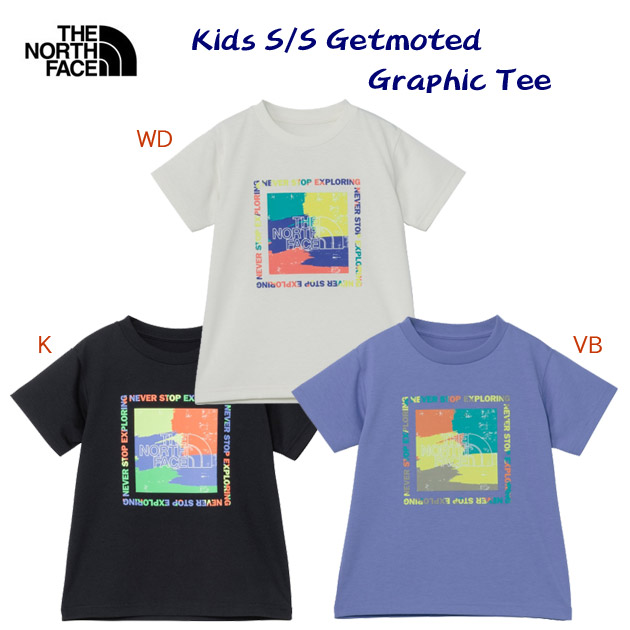 ザ・ノース・フェイス/ジュニアウェア/キッズTシャツ/Tシャツ 25春夏NEW トドラーショートスリーブゲットモテッドグラフィックティー(キッズ/Tシャツ) NTT32575(カラー:K×サイズ:110サイズ)