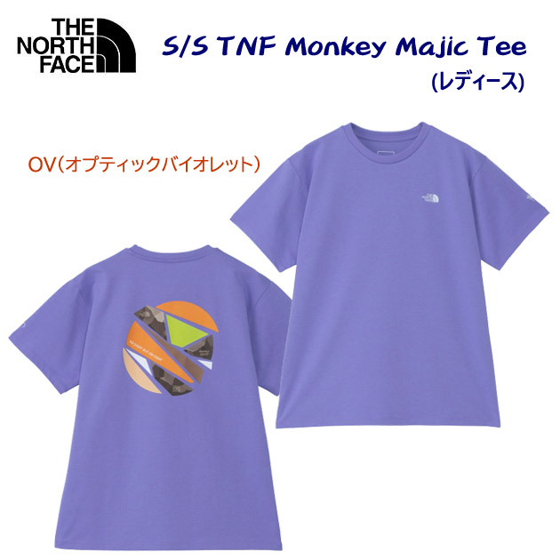 ノースフェイス/レディースウェア/Tシャツ 24春夏NEW S/Sモンキーマジックティー(レディース/Tシャツ) NTW32444(カラー:K×サイズ:Lサイズ)