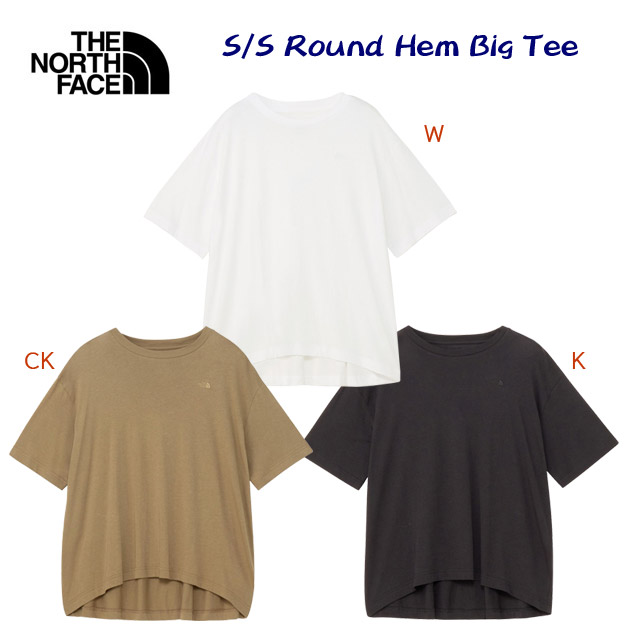ザ・ノース・フェイス/レディースウェア/Tシャツ NEW ショートスリーブブラウンドヘムビッグティー(レディース/Tシャツ) NTW32542(カラー:W×サイズ:Lサイズ)