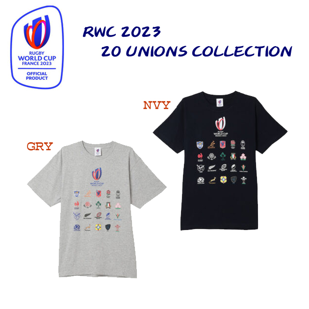 メンズウェア/ワールドラグビー/Tシャツ 23秋冬NEW WORLD RUGBY ラグビーワールドカップ2023Tシャツ(メンズ/Tシャツ) RWC531(カラー:GRY×サイズ:Mサイズ)