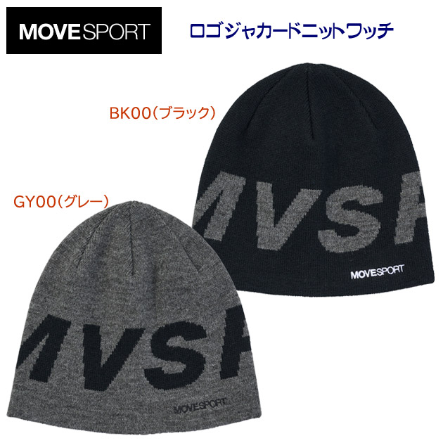 セール デサント/ムーブスポーツ/ニットキャップ ロゴジャカードニットワッチ(ニットキャップ) ST4FCP40U(カラー:BK00×サイズ:Fサイズ)